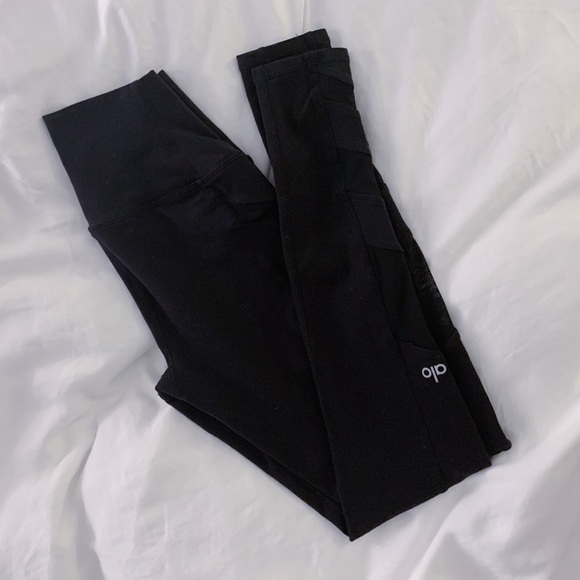 Alo Block High Waist Mesh Inset Leggings - Picture 3 of 3